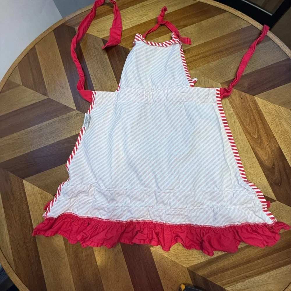 Williams Sonoma American Girl Red and White Striped Kids Apron